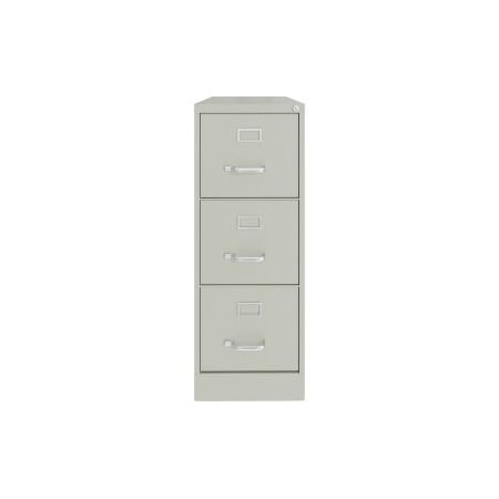 Hirsh Industries Space Solutions Vertical Letter File Cabinet, 3 Letter-Size File Drawers, Light Gray, 15 x 22 x 40.19 24857